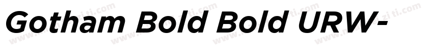 Gotham Bold Bold URW字体转换